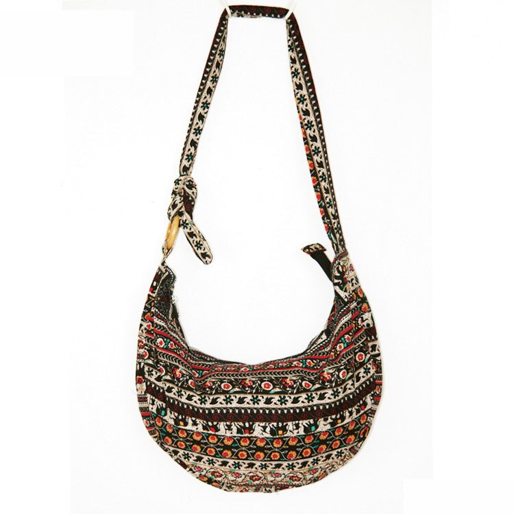 Bohemian Hobos Zak Zakken Katoenen Hippie Schoudertas Thai Top Zip Sling Crossbody Tas Hobo Tas Handgemaakte Messenger Purse: women bag 9