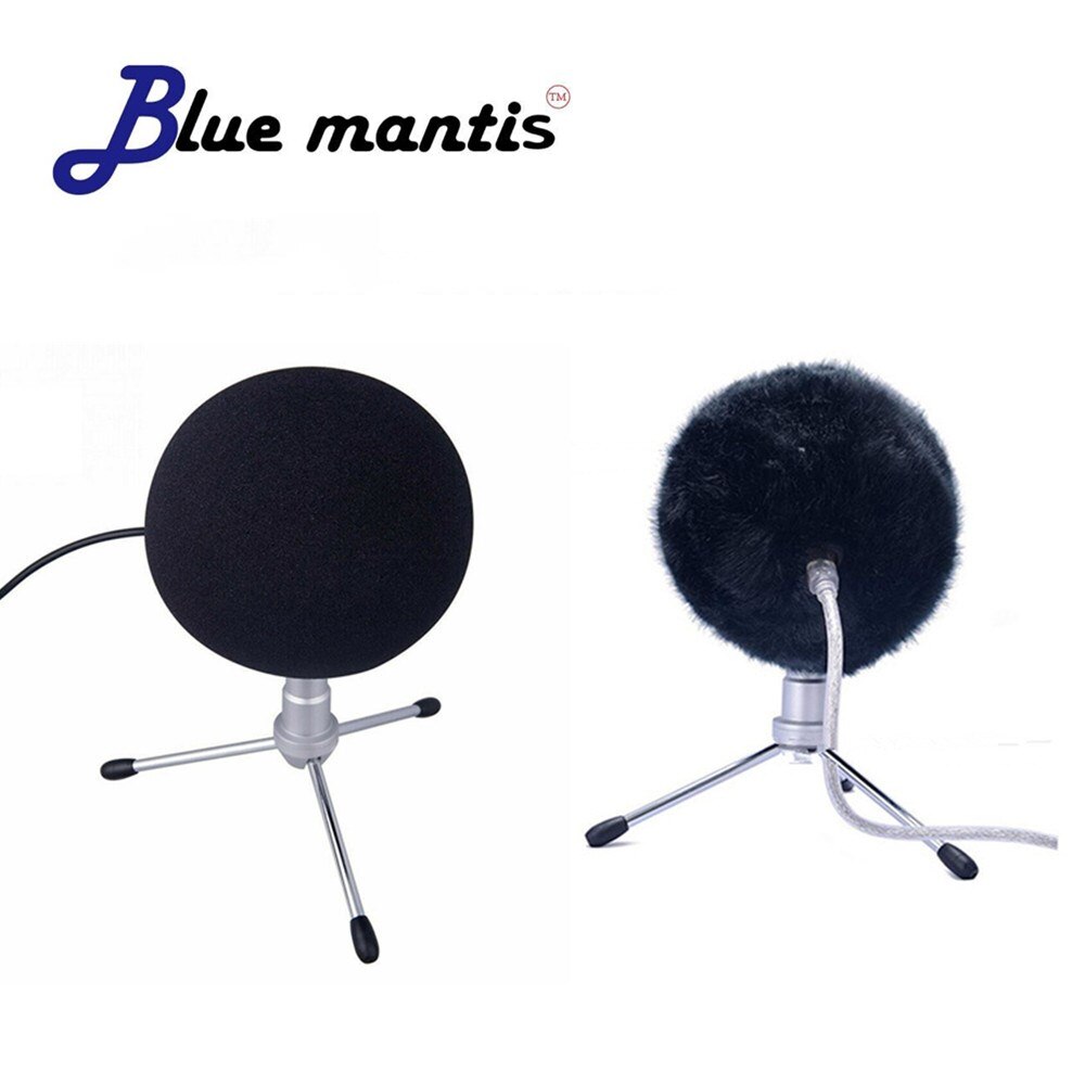Blauw Mantis Dode Kat Foam Mic Cover Kunstmatige Bont Mic Voorruit Mof Voor Blauw Sneeuwbal Microfoon