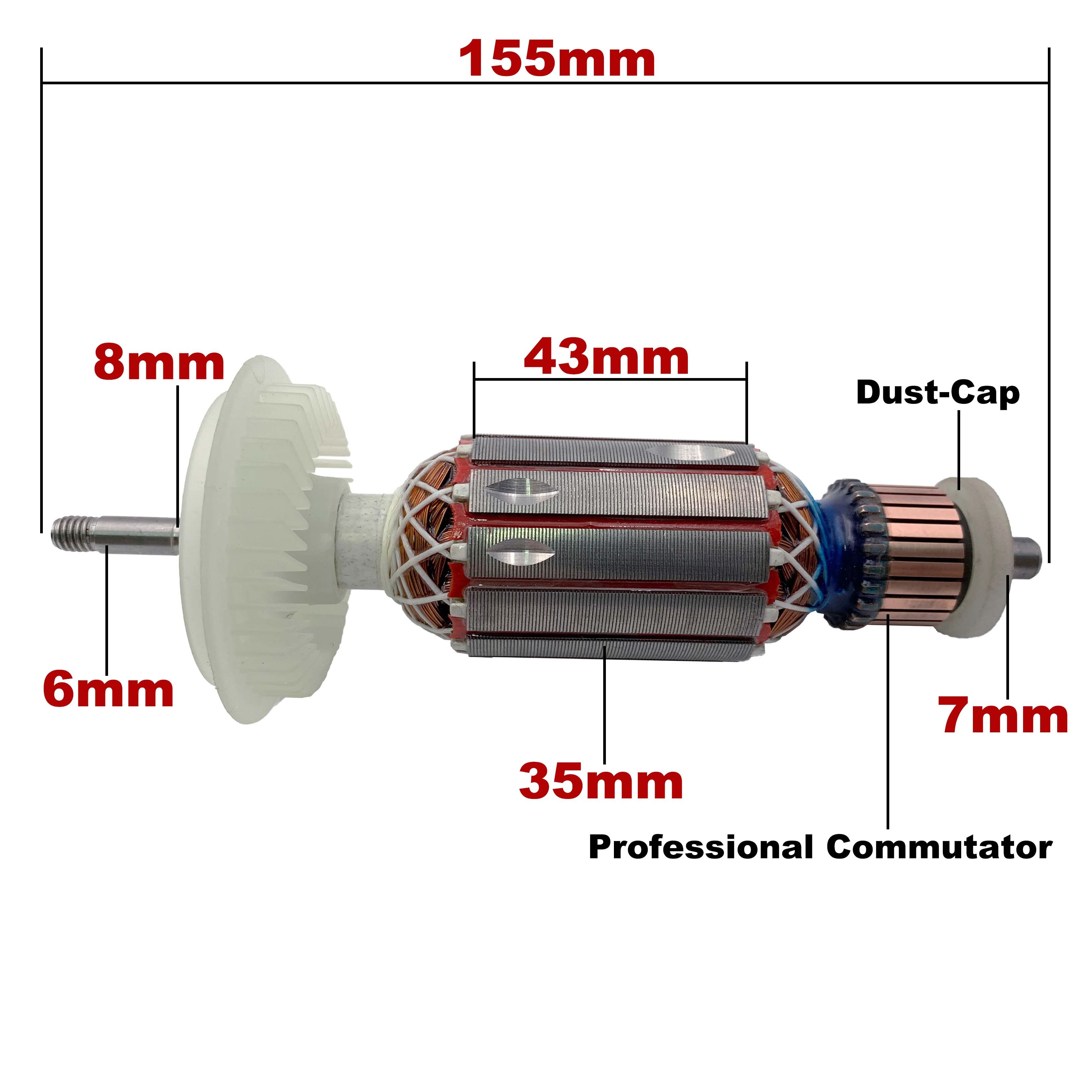 AC220V-240V Induit Épanouissement Polaire remplacement pour BOSCH Meuleuse Angulaire GWS6-100 GWS6-115 GWS6000 GWS6600 GWS6700
