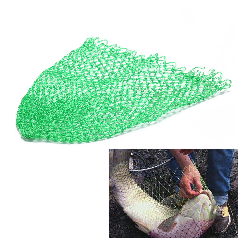 Nylon Fishing Net Rhombus Mesh Hole Net Collapsible Fishing Tools Green Net