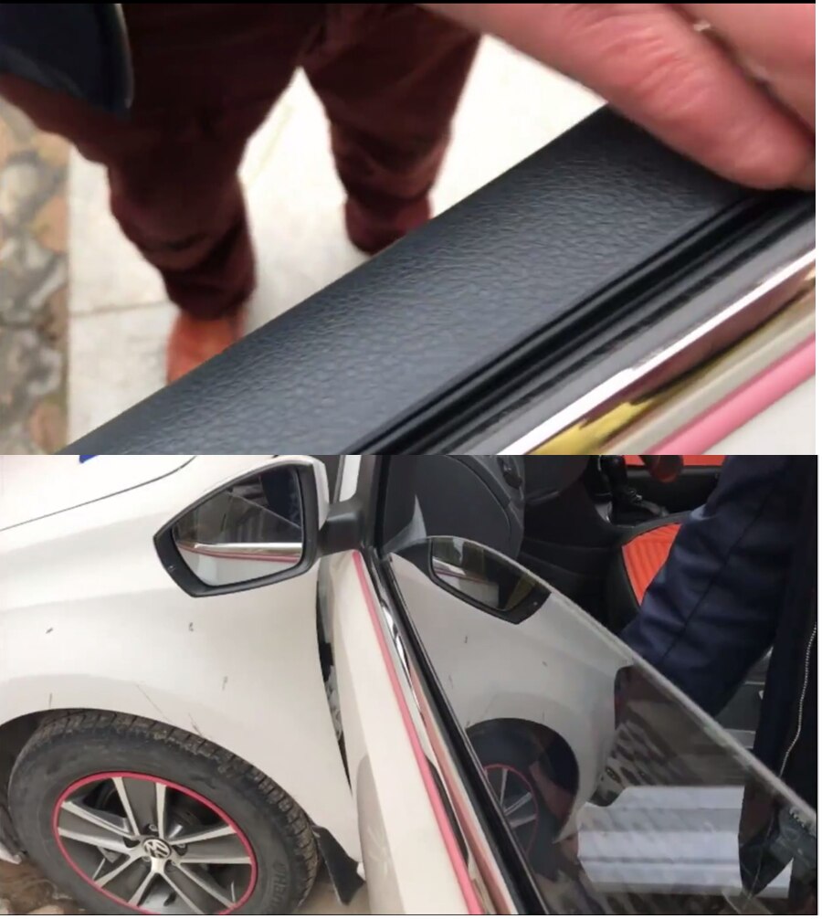 4Meter V Gummi Versiegelt Streifen trimmen Auto Vorderseite Rückseite Seite Tür Fenster Für Auto Glas Altern Alterung Abnorme Klang lärm