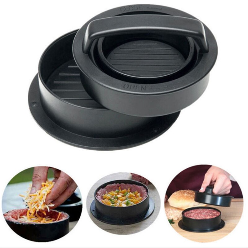 Round Hamburger Press Non-Stick Amburger Maker Burger Press Patty Mold Meat Beef Grill Cooking Tool Kitchen Accessories