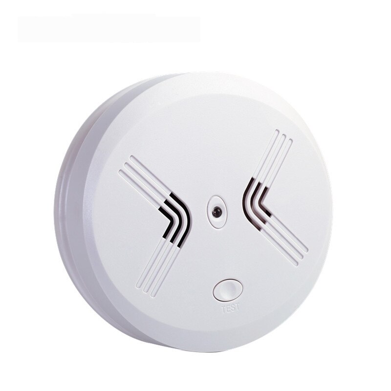Uafhængig brandalarm røgdetektor hjem høj følsomhed sikkerhedsbeskyttelsessystem kablet sensor mini bærbar til fabrik