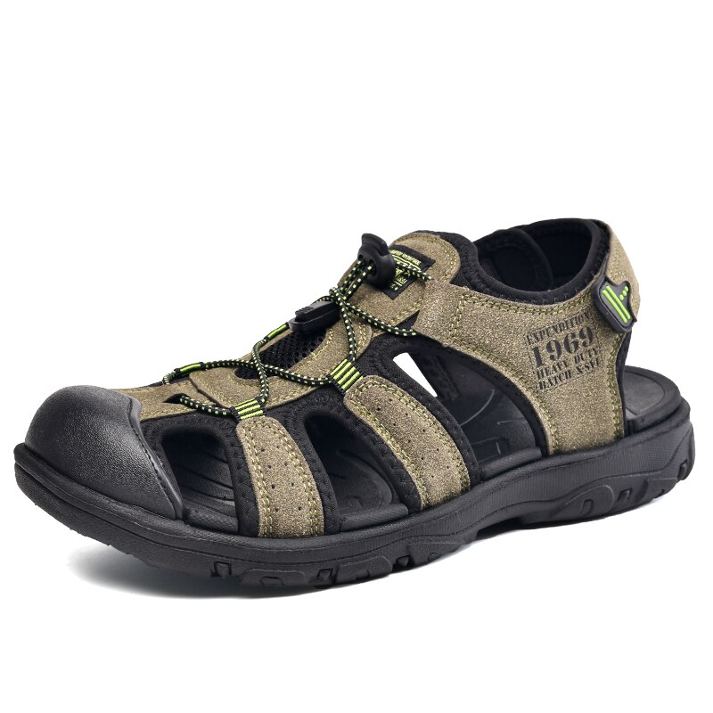 Sandalia de cuero sandalias hombre rasteira ete erkek sandalia hombre uomo para verano playa zandalias sandalias da hombres cuero plano