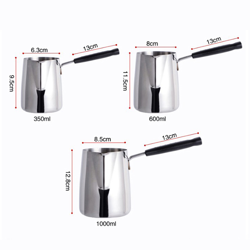 Moka holdbar tyrkisk kaffekande induktion komfur tekande kedel gas komfur opvarmning rustfrit stål mælkeskummekande latte pot