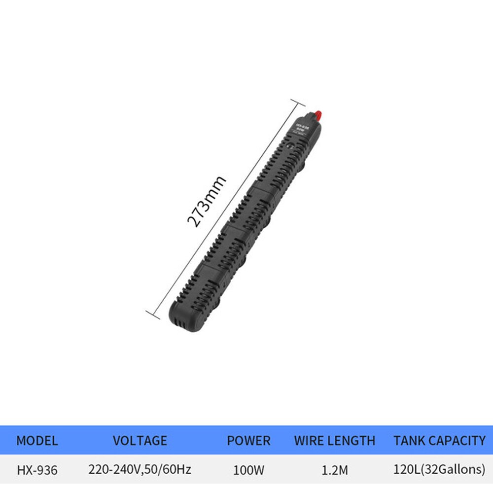NICREW – chauffe-eau Submersible pour Aquarium 50-500W, avec affichage LCD, réglable, température constante, eau chaude: 100W