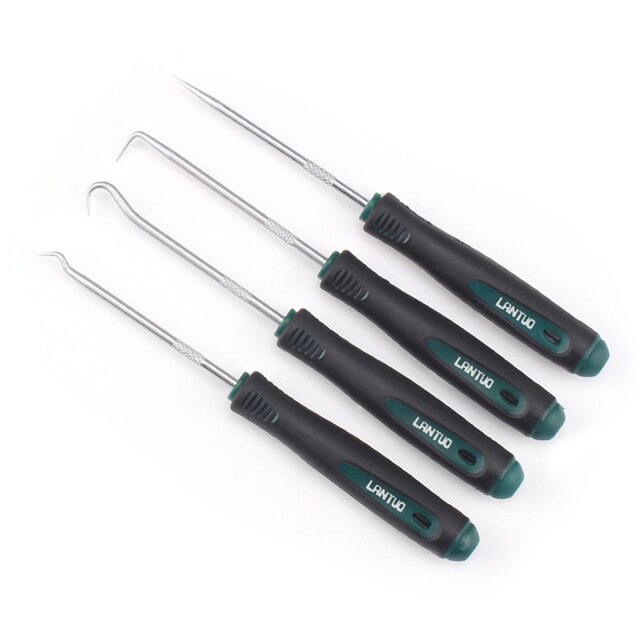 4pcs Pick Hook Set Durable Extra Long O-Ring and Seal Remover Craft Hobby Tool Color Randomly 1 set oil seal screwdriver: 01