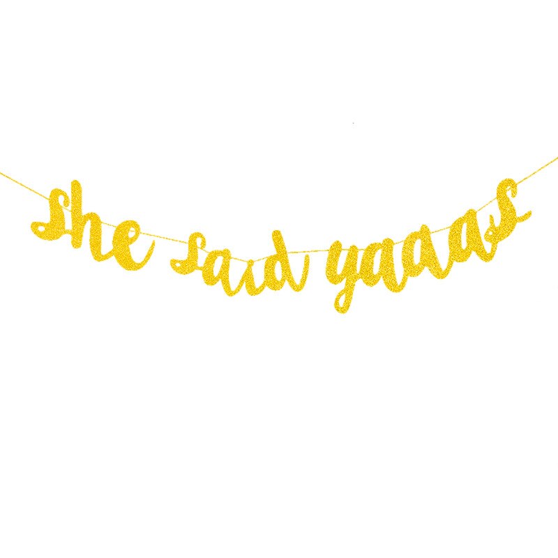 2M Sequin Champagne Gold Bridal Shower Banner MISS TO MRS CHEERS BITCHES Bride To Be Paper Chains for Wedding Party bachelor: 7