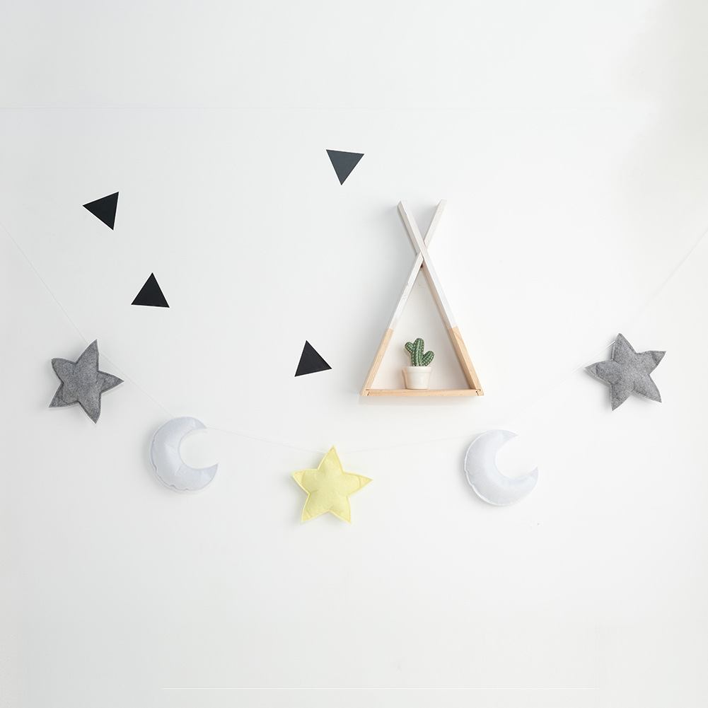 nordisch Stil Sterne Mond Hängen Kinderzimmer Krippe Zelt Bett Passenden Dekoration Zauberstab Hängen Mädchen Baby Zelte Dekorative: D