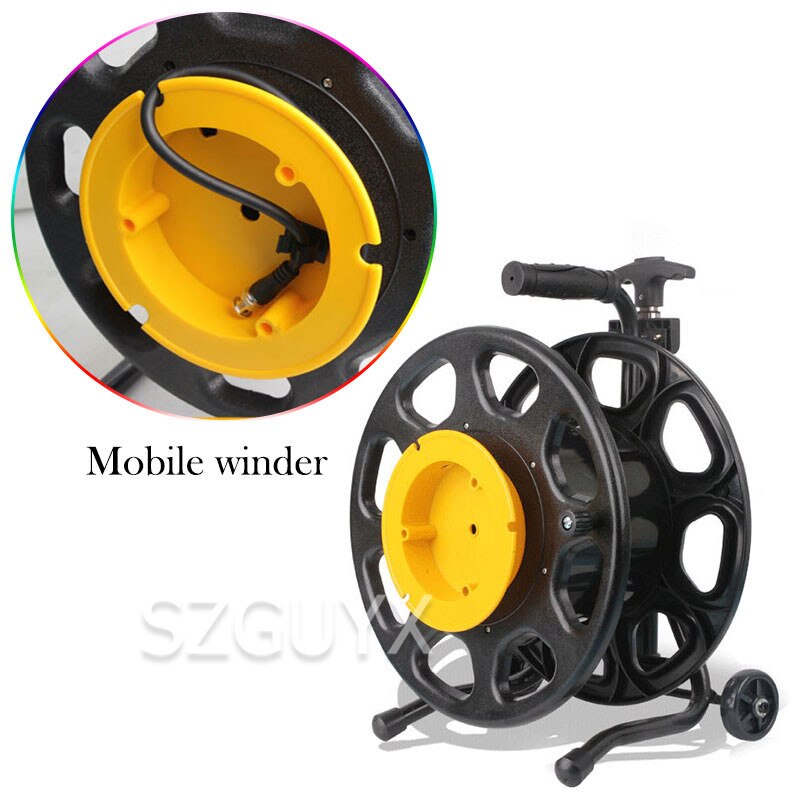 Manual receive and put spool reel Signal line power cord spool reel Mobile fiber optic cable reel