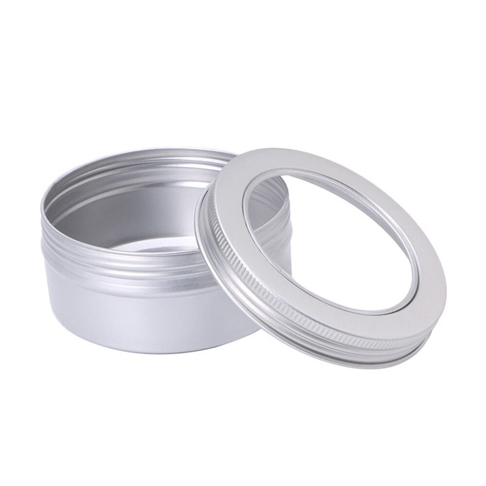 Aluminium Jar Round Container Empty Pot Jar Tin Container Silver Box Screw Lid Craft Cans Box Refillable Bottles Makeup#55