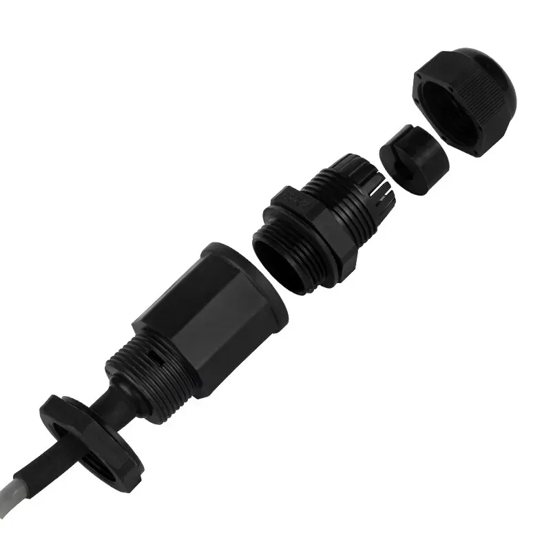 RJ45 Outdoor Network Connectors M20 M22 Aviation Plug with 25cm Wire Rj45 Crystal Head Socket Cat5 Network Cable Waterproof IP67