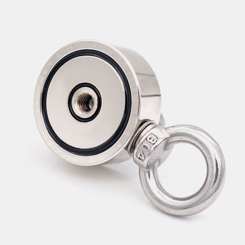 stärker Neodym-Magnet, doppelseitiger Suchmagnet, Haken, Super Energie Bergung Angeln, magnetisch, D48MM-D74MM, Stahlbecherhalter