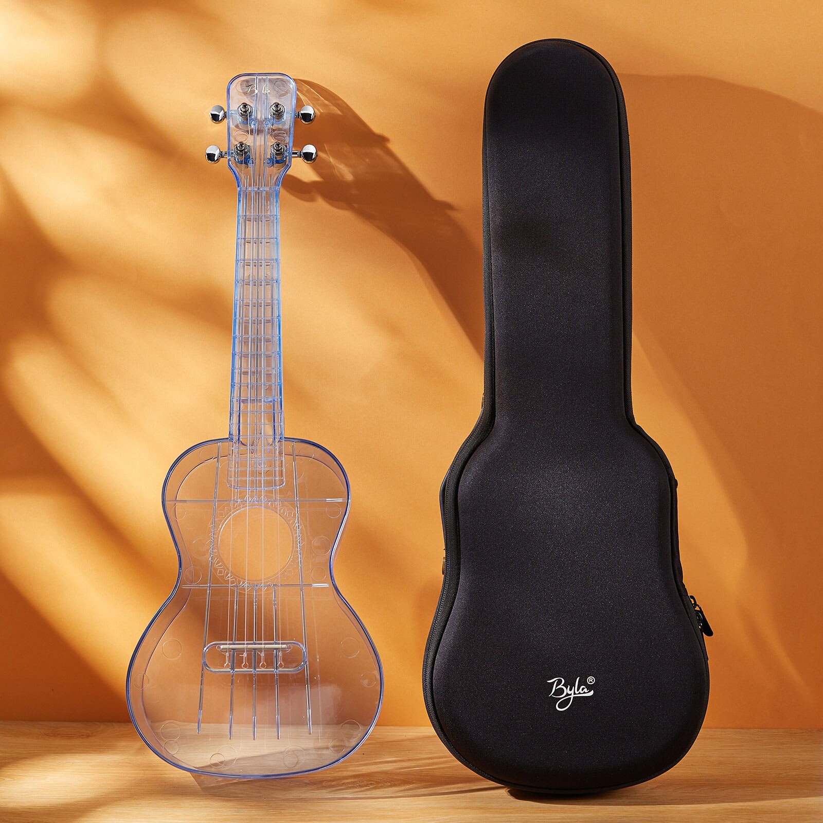 Ukelele transparente Air-nova de 23 pulgadas, instrumento con bolsa para Gig, púas, paño de limpieza, libro de música, mini Guitarra