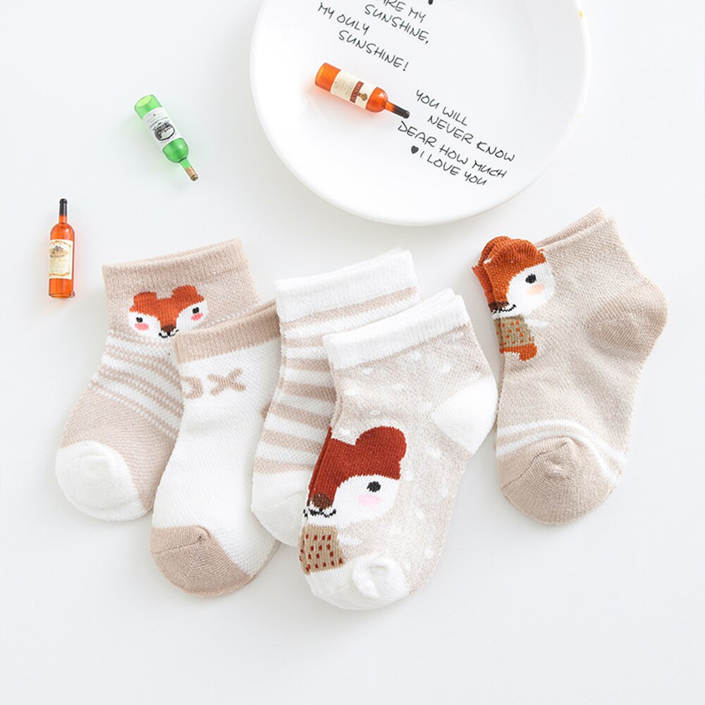 5 Pairs 1-3years Baumwolle Baby Kinder Socken Herbst Niedlichen Cartoon Jungen Sport Socken Komfortable Druck Winter Kinder Socken Mädchen Socken: D