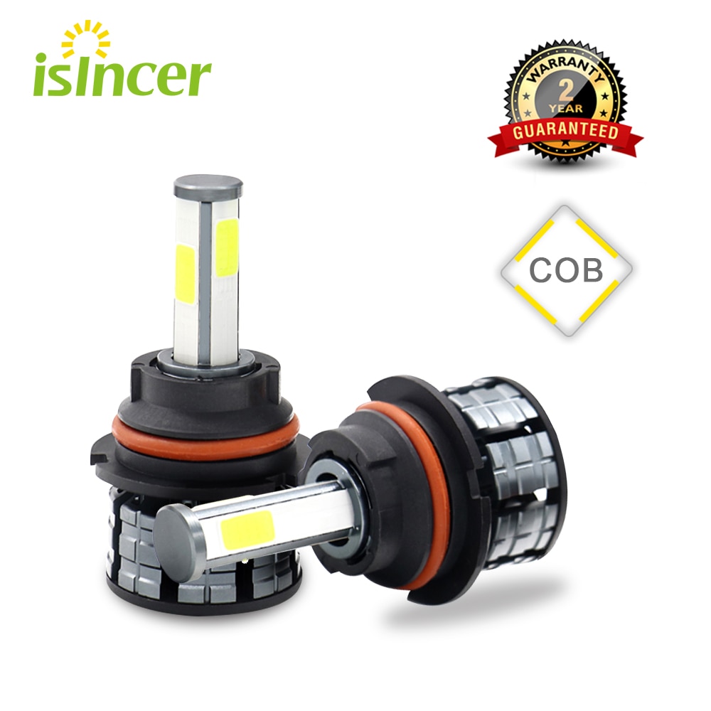ISincer H7 LED 4 lados COB 10000LM H1 H13 H8 H9 H11 LED 9004 HB1 9005 HB3 HB4 9006 bombillas de faro delantero de coche 6000K 12V Luz de niebla Auto