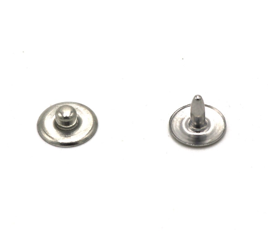 100 juegos de remaches de latón de 9,5mm para pantalones vaqueros, clavos de botón de cobre antiguo