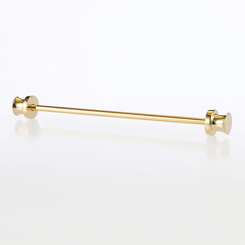 9 Stil herren Edelstahl Gold Kragen Pin 6cm Brosche Krawatte Kragen Pin Runde Kopf für dünne Krawatte Hemd Mit Kragen: Schwarze Gewehr überzogen