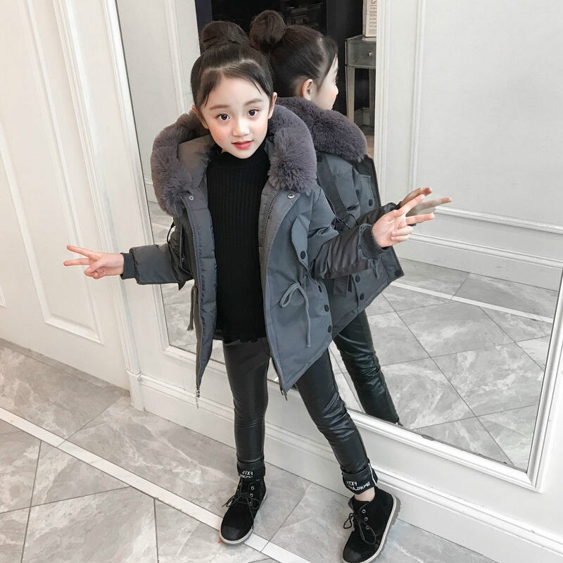 Winter Meisjes Gewatteerde Kleding Mode Meisje Heldere Gezicht Down Gewatteerde Jas 6 Kinderen 7 Winter Jassen 11 jaar Oud