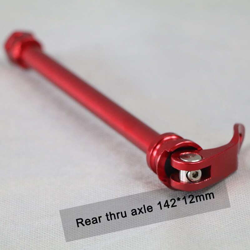 Fiets Snelspanner Achter steekas 142*12mm voor Carbon Road Mountain MTB bike: Red regular