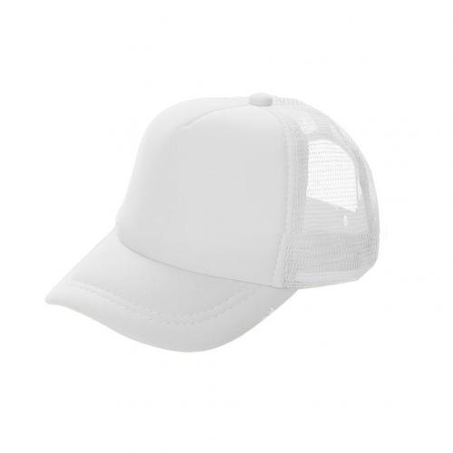 Gorra de béisbol informal de malla Lisa para hombre y mujer, gorro de béisbol con malla lisa, ajustable, Snapback, sombreros para hombres y mujeres, estilo Hip Hop, Unisex, 1 Uds.: Blanco