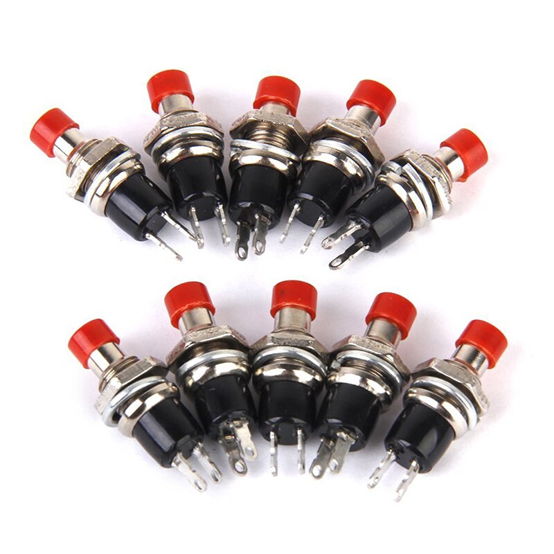 Mini Momentary Push Button Switch for Model Railway Hobby 7mm Pack of 10 Red