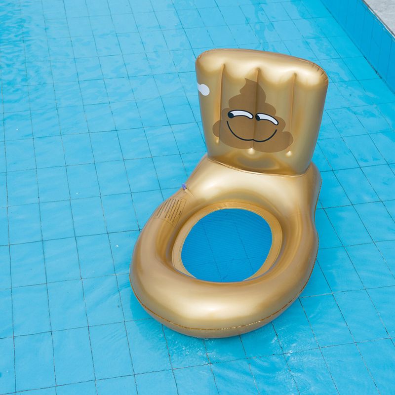 Zwembad opblaasbare drijvende toiletstoel met blaasbalk grappig volwassen kinderen feest watersport spel draagbaar