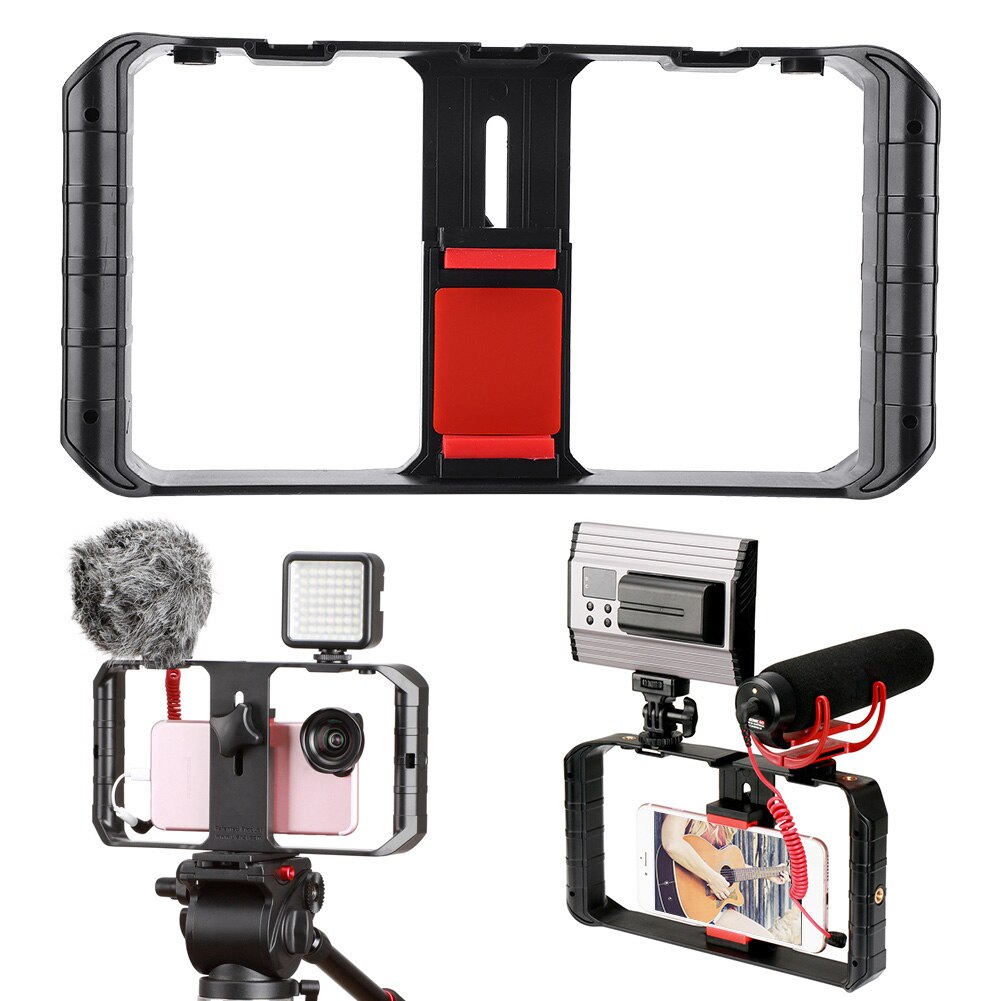 Ulanzi Smartphone Video Rig 3 Shoe Mounts Filmmaken Case Stabilizer Frame Stand