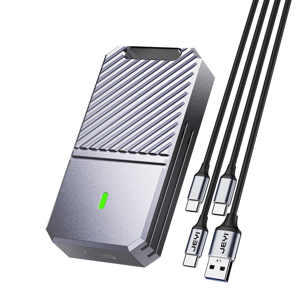 JEYI 2230 NVMe SSD Enclosure, PCIe USB3.2 10Gbps Aluminum M.2 Case Portable External Solid State Disk Box Supports UASP TRIM: Default Title
