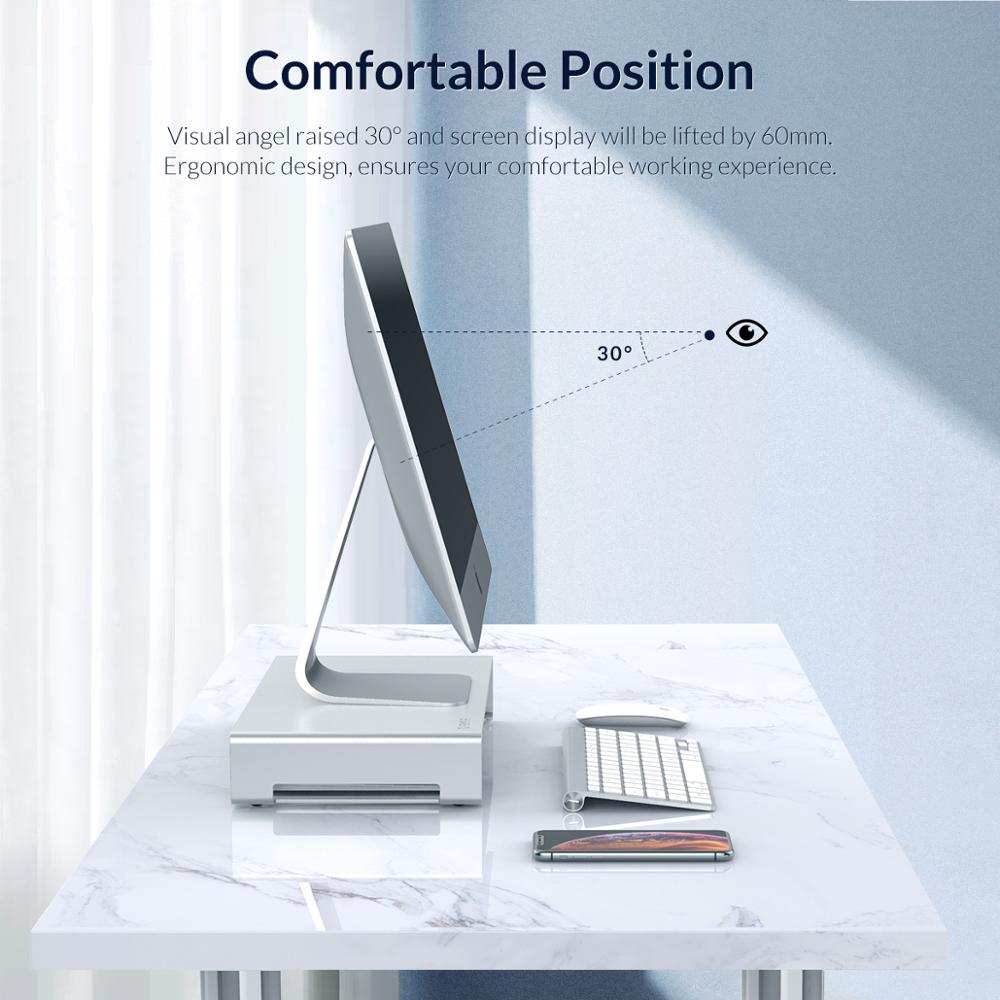 ORICO KCS1 Portable Aluminum Monitor Stand Riser Computer Universal Metal Laptop Stand Desktop Stand for MacBook Lenovo Dell