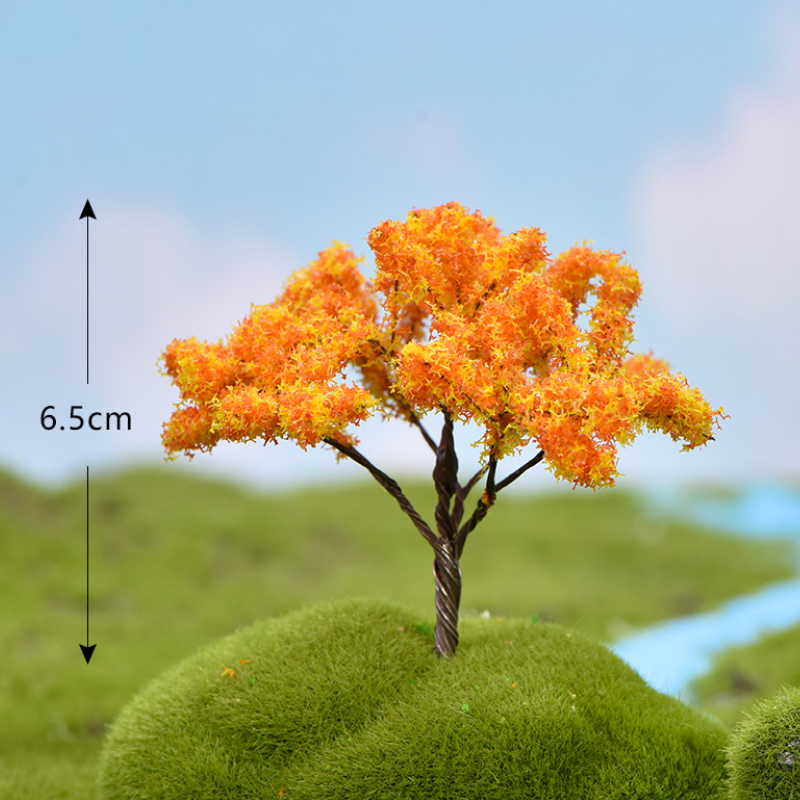 15 stijlen mini kersenboom feeëntuin decoraties miniaturen landschap hars knutselen bonsai tuin terrarium diy accessoires: Legergroen