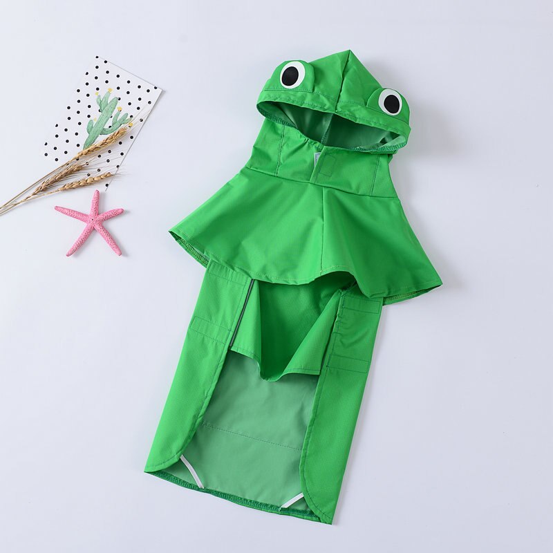Chubasquero de rana para perro pequeño y mediano, Poncho impermeable para perro, capa para cachorro lindo, chaqueta de lluvia al aire libre para Bulldog Francés, verde y amarillo: green / XXL