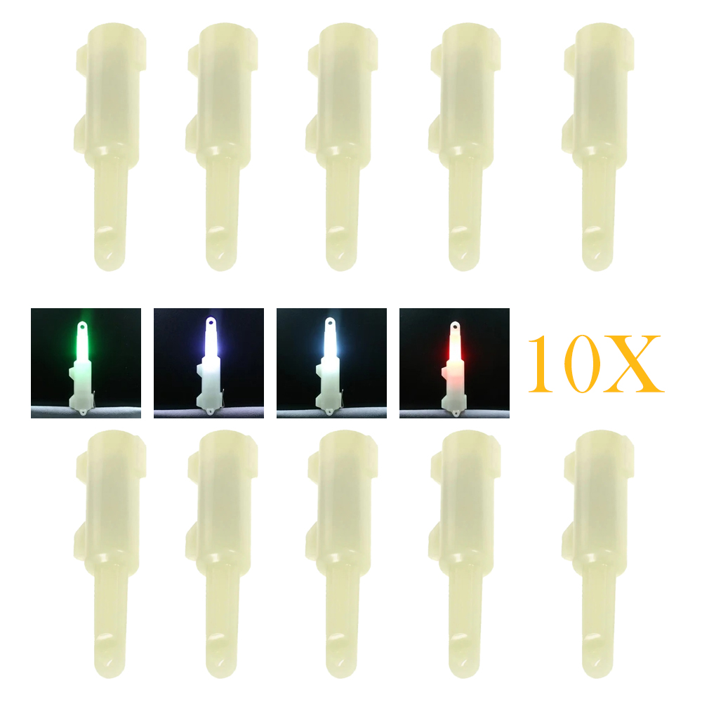 10 stks LED Vissen Lokken Licht Waterdichte Vissen Lamp Groen Rood Blauw Wit Lichtgevende Vis Aantrekken Licht voor Nachtvissen