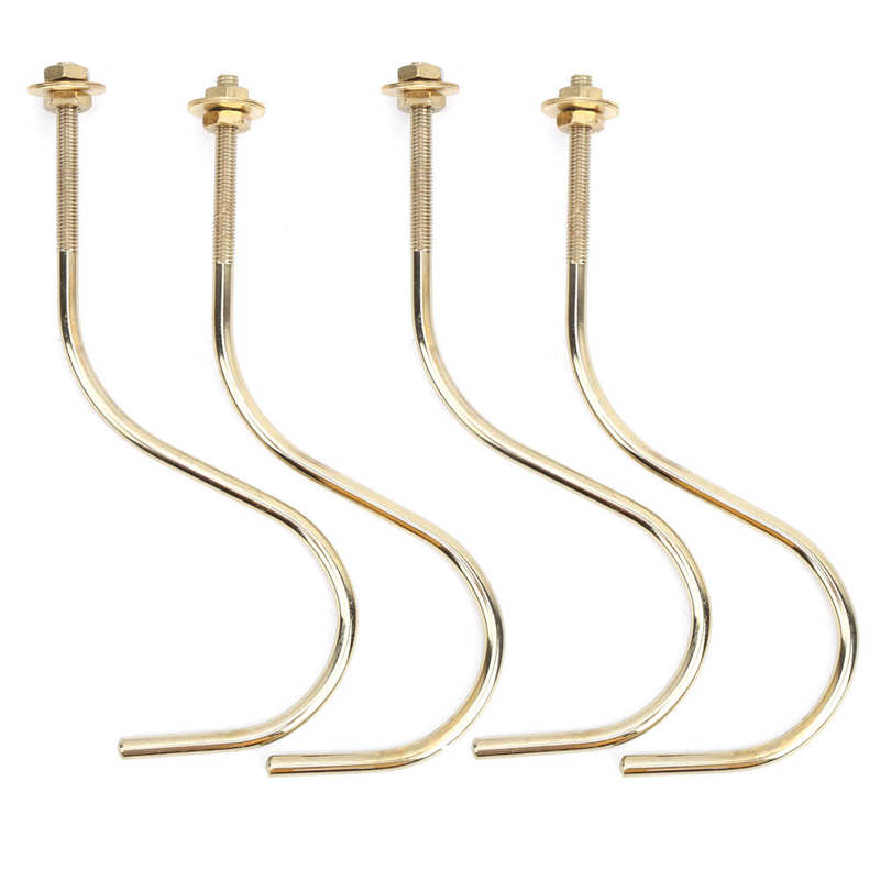 4pcs Copper Billiards Snooker Pool Table Edge Hook Cue Racks Billiards Supplies