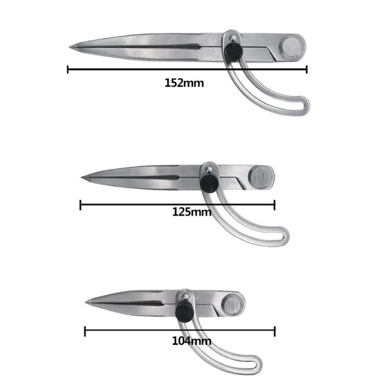 1 Pc Measuring Spacing Compass DIY Adjustable Leather Craft Rotating Tool Marking Scriber Creaser Stitch Distance Gauge Divider