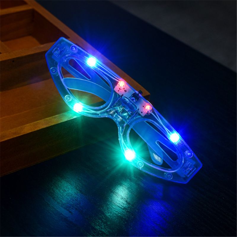 LED Glasses Flash Luminous Blind Eyewear Light Eye Mask Blinking Glowing Glasses Wedding Carnival Dance Bar Party Christmas Toy: E