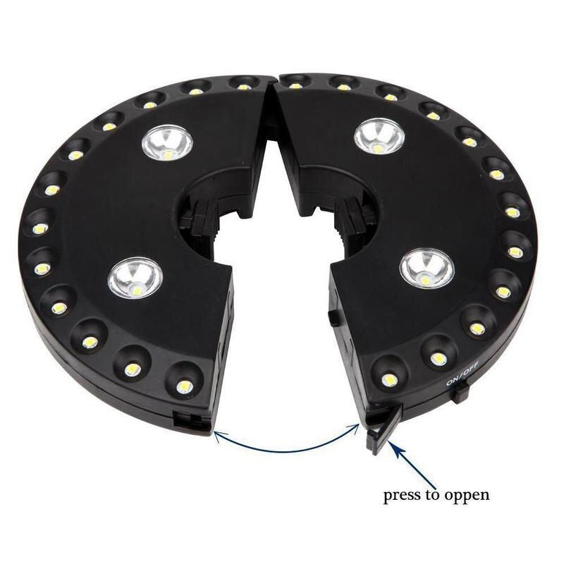 100LM 24 4LED Outdoor Wireless Patio Umbrella Pole Light Garden Portable Camping Tent Lamp Emergency Light