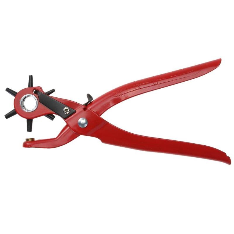 Belt Hole Puncher Tool for Leather Leathercraft Holes Punching Machine 3-in-1 Hand Pliers Leather Tools