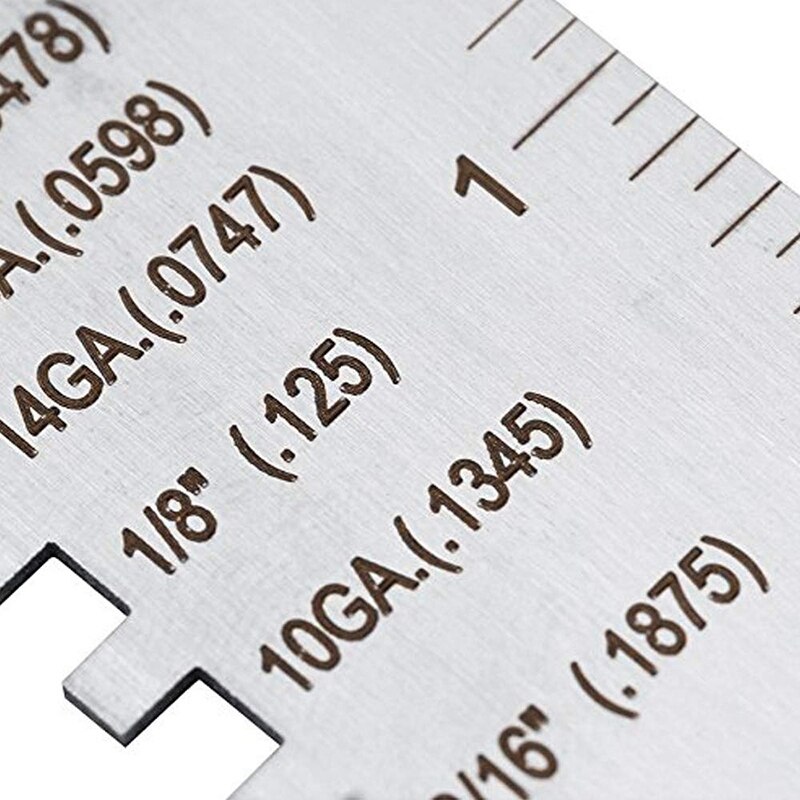 2- pack stalen lasmeter lasmeter inspectiegereedschap draadmaten diktemeter