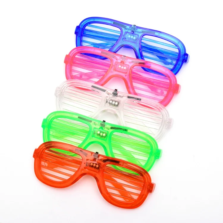 Verres lumineux LED en vrac, 5 couleurs, lueur dans le noir, fournitures de fête néon, de fête pour enfants et adultes, décoration de fête: violet