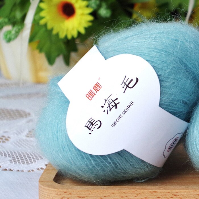 Fil de laine à tricoter en cachemire doux, Mohair T84E, bricolage, châle, écharpe, fil à Crochet, fournitures: 36