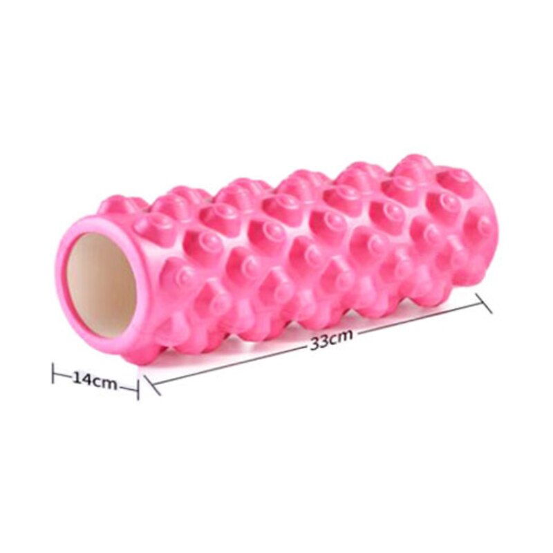 Hollow Yoga Column Foam Roller Yoga Block Pilates Fitness Foam Roller Gym Massage Exercise Muscle Relaxation Training Equipment: float point rose red