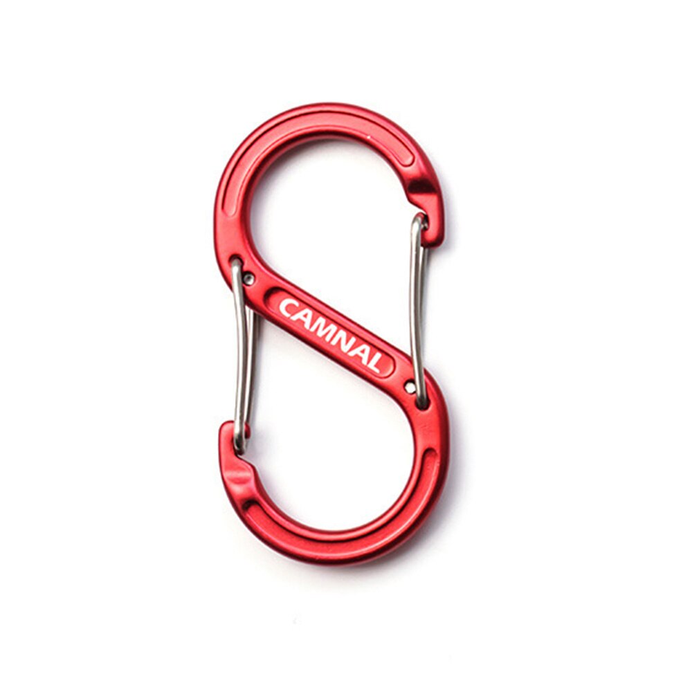 6 Stuks S Shape Aluminium Karabijnhaak Sleutelhanger Outdoor Camping Klimmen Snap Clip Lock Gesp Haak Outdoor Sport: Red