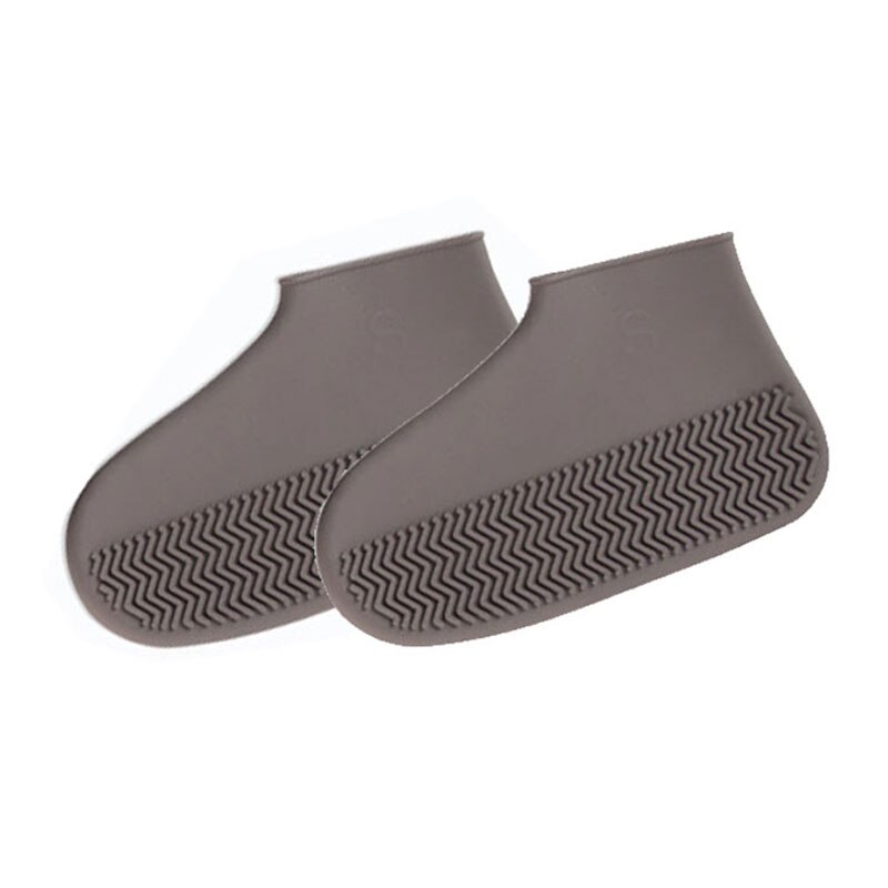 Buty wodoodporny pokrowiec na buty materiał silikonowy Unisex buty ochraniacze akcesoria do butów deszczowy sezon silikonowe pokrowce na buty: grey / S