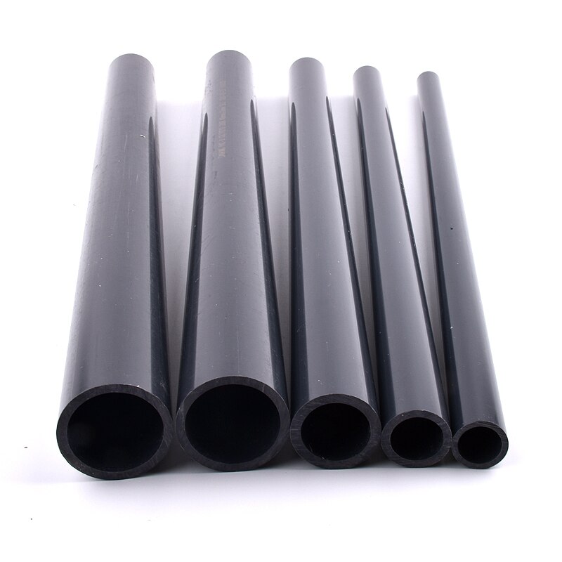O.D 20~160mm Thickened UPVC Pipe Aquarium Fish Tank Water Tube Home DIY Watering Accessories Dark Grey Planting Frame Tube