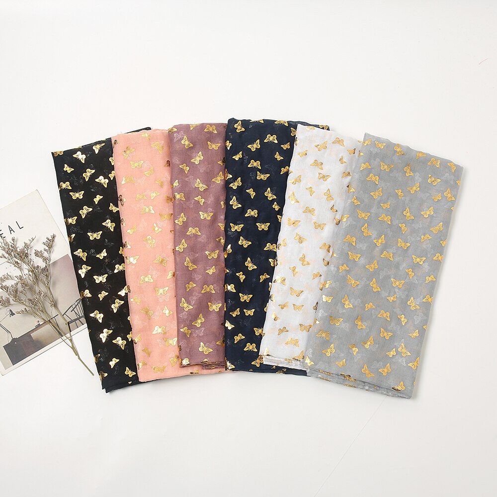 Foulard à paillettes doré uni pour femme, Hijab surdimensionné, châle brillant, bandeau musulman