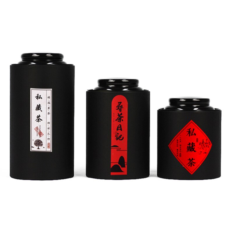 Xin jia yi emballage metal opbevaringsdåser med pagida-stil låg sort minimalistisk udvendig aluminiumsfolie til opbevaring af emnet