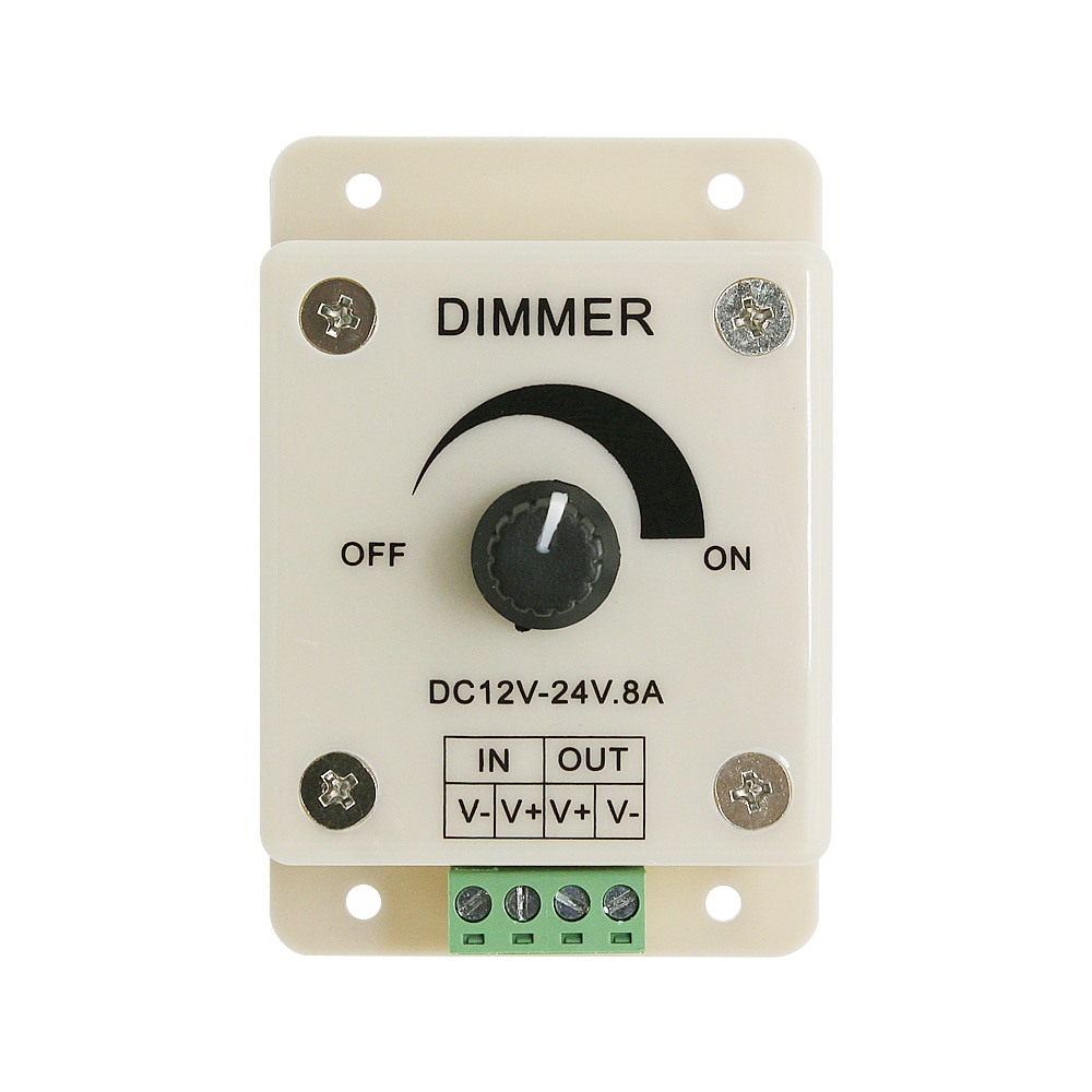 LED Dimmer DC 24V 12V 8A Light Bright Brightness Adjustable Controller Single Color LED controller Dimmer 12 V