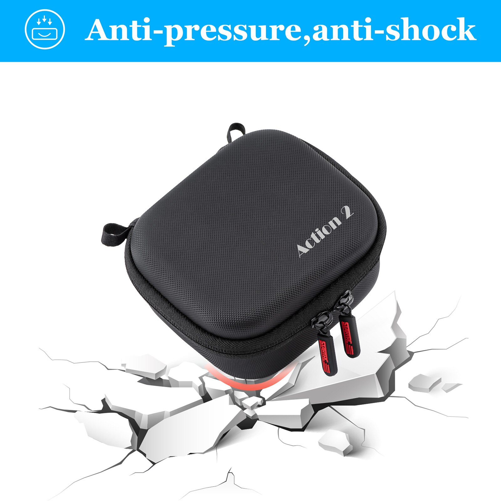 Startrc tragbare sportkamera-tragetasche, reisetasche, schutzhülle für action-kameras, stoßfester ersatz für dji action 2