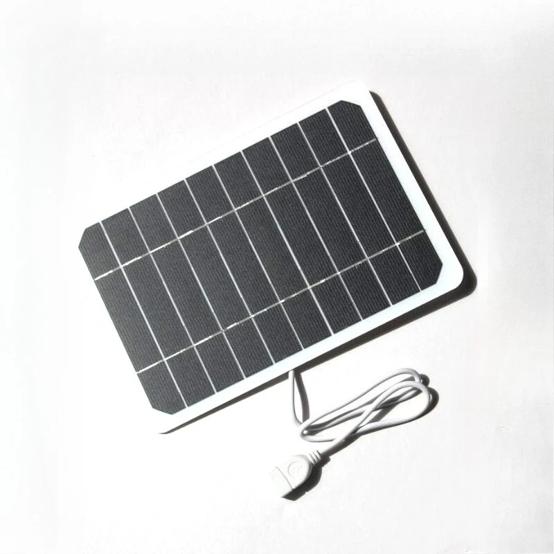 5 V 2,5 W Solar-Ladegerät, USB-stabilisierter Akku, sicheres Schnellladen für Smartphones, Outdoor, Camping, Wandern, Campingplatz